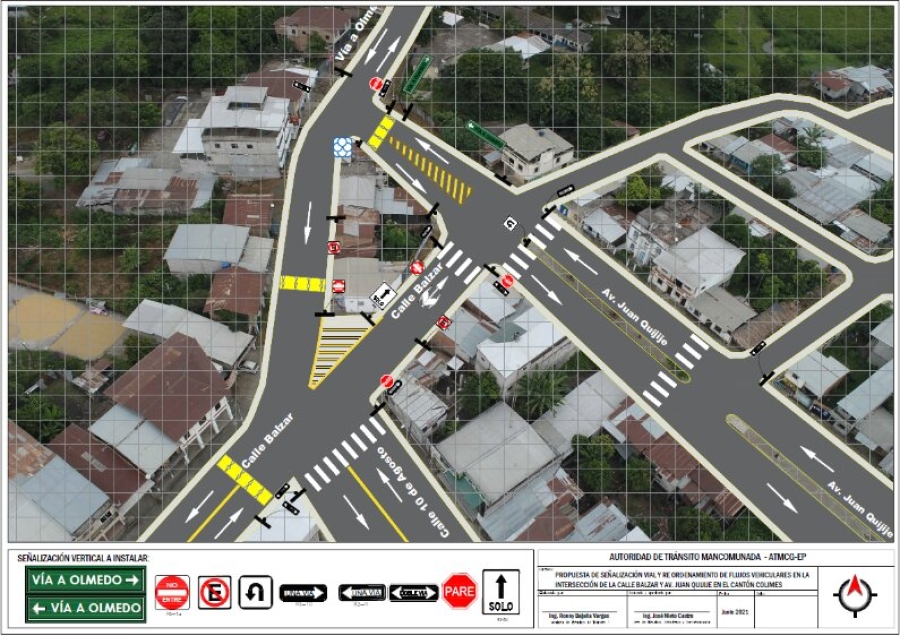 Se&ntilde;alizaci&oacute;n vial y Re-ordenamiento de flujos vehiculares en la Ciudad de Colimes