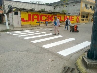 Implementaci&oacute;n de se&ntilde;alizaciones horizontales en el cant&oacute;n Colimes