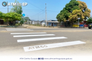 Implementaci&oacute;n de Se&ntilde;al&eacute;tica Horizontal recinto Pueblo Nuevo cant&oacute;n Isidro Ayora