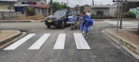 El sector "San Pablo" del cant&oacute;n Nobol, con nueva se&ntilde;alizaci&oacute;n horizontal