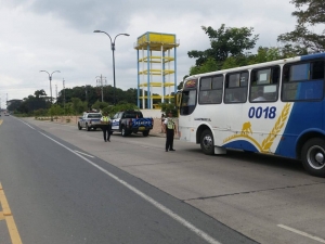 Operativo a buses urbanos del Cant&oacute;n Daule